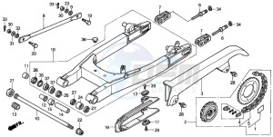 VT750C2 drawing SWINGARM