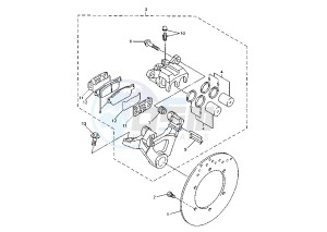 YZF R6 600 drawing REAR BRAKE CALIPER