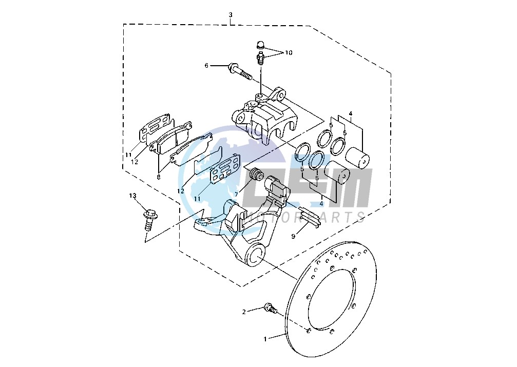 REAR BRAKE CALIPER