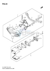 DL1000 (E2) V-Strom drawing REAR COMBINATION LAMP