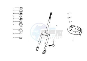 METAL–X - 50 cc drawing FRONT FORK