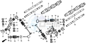 GL1500A GOLDWING ASPENCADE drawing CAMSHAFT/VALVE