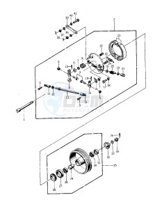 KZ 400 S PSPECIAL] (S2-S3) [SPECIAL] drawing FRONT HUB_BRAKE -- 76-77 S2_S3- -