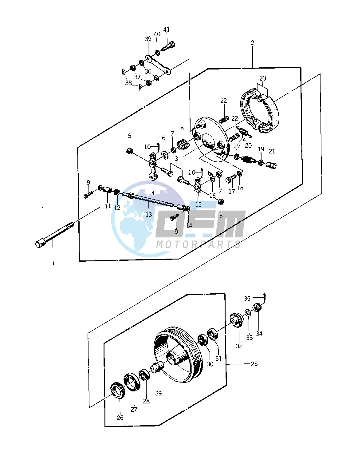 FRONT HUB_BRAKE -- 76-77 S2_S3- -