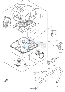 SV650S (E2) drawing AIR CLEANER (MODEL K3 K4 K5 K6)