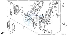 GL1800C drawing LEFT FRONT BRAKE CALIPER