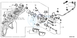 NC700SDC drawing REAR BRAKE CALIPER