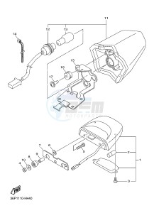 XJ6N ABS 600 XJ6-N (NAKED, ABS) (36B7 36B8) drawing TAILLIGHT