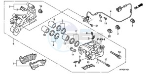 CBF1000AA UK - (E / MKH) drawing REAR BRAKE CALIPER (CBF1000A/T/S)