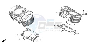 VT750C2 drawing CYLINDER