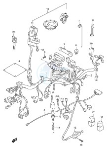 GSF1200 (E2) Bandit drawing WIRING HARNESS (GSF1200SAV SAW SAX SAY)