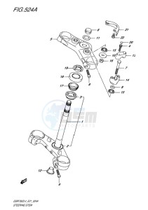 GSR750Z EU drawing STEERING STEM