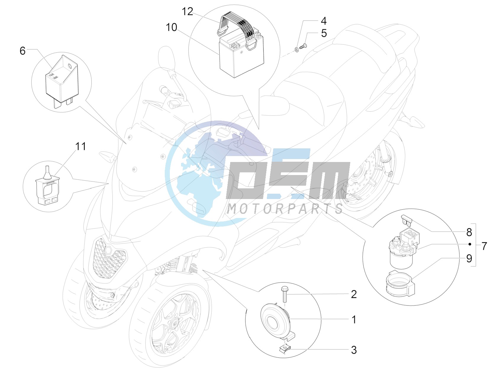 Remote control switches - Battery - Horn