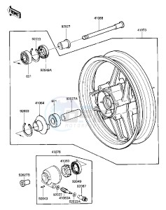 ZX 600 A [NINJA 600] (A3) [NINJA 600] drawing FRONT WHEEL_HUB