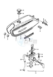 A100 (K-L-M-N-4) drawing FUEL TANK (A100N)