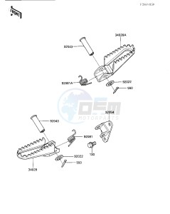 KX 500 C [KX500] (C1) [KX500] drawing FOOTRESTS