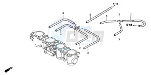 CBR600FS drawing THROTTLE BODY (TUBING)