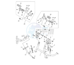 XP T-MAX BLACK MAX-NIGHT MAX 500 drawing STAND AND FOOTREST