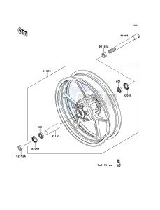 VERSYS KLE650CCF XX (EU ME A(FRICA) drawing Front Hub