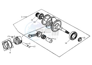 CINDERELLA - 50 cc drawing CRANKSHAFT