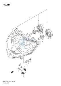 GSX-R750 (E2) drawing HEADLAMP (MODEL K2 K3 E24)