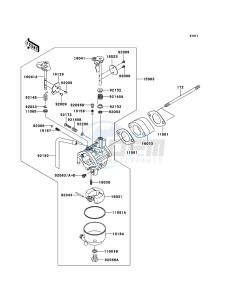 MULE_600 KAF400BBF EU drawing Carburetor