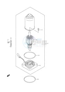 DF 25 drawing PTT Motor Remote Control w/Power Tilt