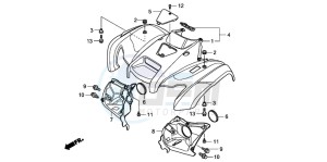 TRX420FM FOURTRAX drawing FRONT FENDER