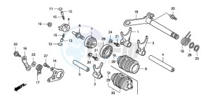 TRX450ER drawing GEARSHIFT DRUM