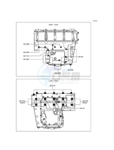 Z800 ZR800AGF FR GB XX (EU ME A(FRICA) drawing Crankcase Bolt Pattern