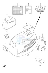 DF 9.9 drawing Engine Cover