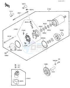 ZX 1000 B [NINJA ZX-10] (B1-B2) [NINJA ZX-10] drawing STARTER MOTOR