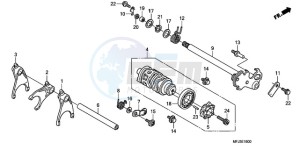 CBR600RR9 Europe Direct - (ED / SPC) drawing GEARSHIFT DRUM