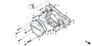 CR250R drawing RIGHT CRANKCASE COVER