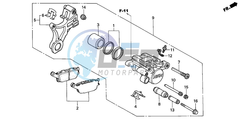 REAR BRAKE CALIPER