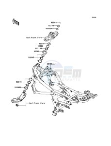 VERSYS_ABS KLE650DDF XX (EU ME A(FRICA) drawing Frame