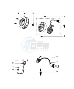 DJANGO 50 4T SPORT P drawing FLYWHEEL MAGNETO