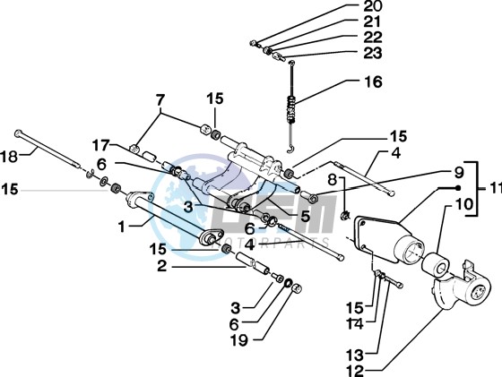 Swinging arm