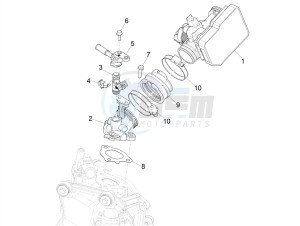 GTV 300 HPE SEI GIORNI IE E4 ABS (EMEA) drawing Throttle body - Injector - Induction joint