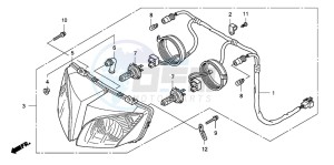 CBF1000A drawing HEADLIGHT