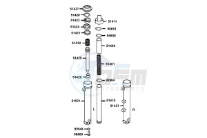 XCITING 400 drawing Separated Parts Of FrFork