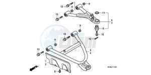 TRX420FMA Australia - (U / 2U 4WD) drawing FRONT ARM (4WD)