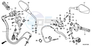 NC700XAC drawing HANDLE LEVER/ SWITCH/ CABLE ( NC700X/ XA)