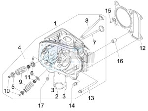 Liberty 125 4t ptt (SL) SL drawing Cilinder head unit - Valve