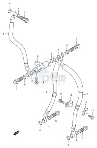 GSX400 (E30) drawing FRONT BRAKE HOSE