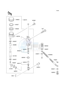 ZG 1200 B [VOYAGER XII] (B15-B17) [VOYAGER XII] drawing REAR MASTER CYLINDER