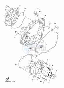 WR250F (BAK4) drawing CRANKCASE COVER 1