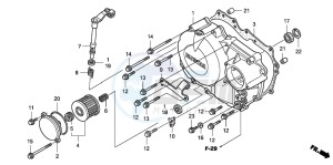 TRX400EX SPORTRAX 400EX drawing RIGHT CRANKCASE COVER