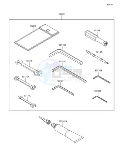 Z1000 ABS ZR1000GEF FR GB XX (EU ME A(FRICA) drawing Owner's Tools