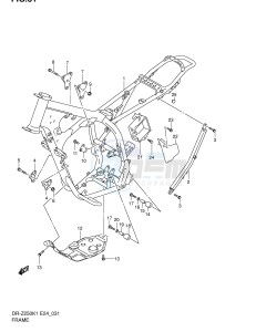 DR-Z250 (E24) drawing FRAME